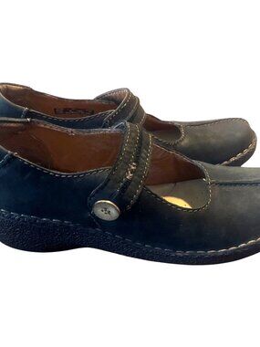 Clarks Artisan Black Leather Mary Jane Shoes 9N